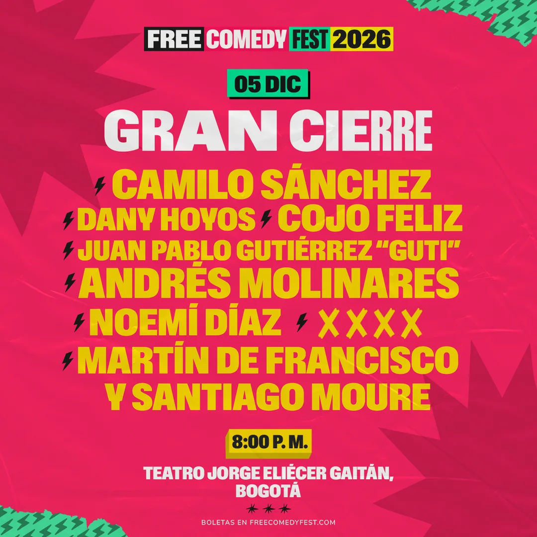 Pieza del Gran cierre del Free Comedy Fest en Bogotá