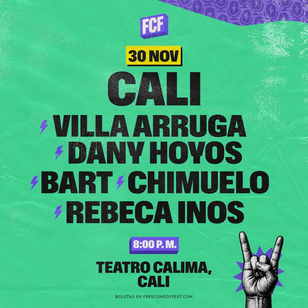 Pieza del Free Comedy Fest en Cali